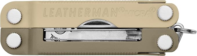 LEATHERMAN, Micra, Keychain Multi-tool with Grooming Tools, Mini Pocketknife for Everyday Carry (EDC), Hobbies & Outdoors, Built in the USA, Cappuccino