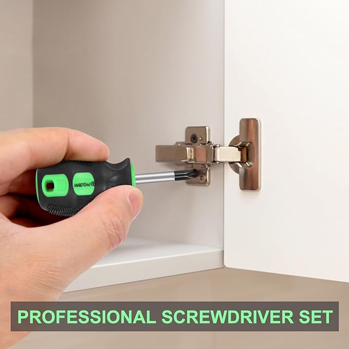 7-Piece Magnetic Screwdrivers Set, 4 Phillips and 3 Flat, Professional Cushion Grip Screwdriver Set