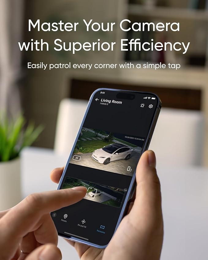 eufy Security Floodlight Camera E30, Security Camera Outdoor, 360° Pan and Tilt, AI Detection and Tracking, 2K Video, 2.4GHz Wi-Fi, 2,000 Lumens, Custom Voice and Light Alerts, 24/7 Recording