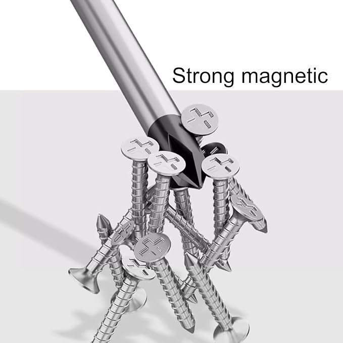 2Pcs Phillips Screwdriver 6 inch Shaft Non-Slip Grip Screwdriver Magnetic Tip 6mm PH2 Cross Head Screwdriver