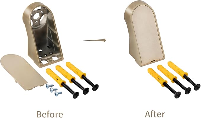 4 FT Handrails for Indoor Stairs,Railings，Outdoor Stairs Handrail，Modern Aluminum Handrail Set, Wall Mounted，Wall Return Bracket More Safety, Rust Free. (Cherry Wood Grain, 4FT)