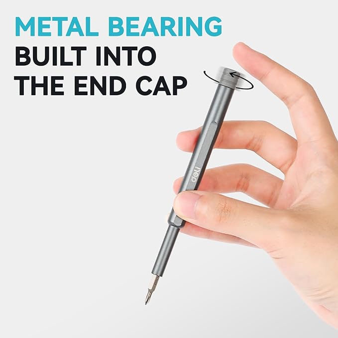 Deli 25-in-1 Precision Screwdriver Sets Magnetic Mini Repair Tool Kit for Home, DIY, Computer, Controller, Glasses, Drone, Watch, Phone, Pad, Switch, PS5, XBOX, Macbook, Electronic. Gift for man.