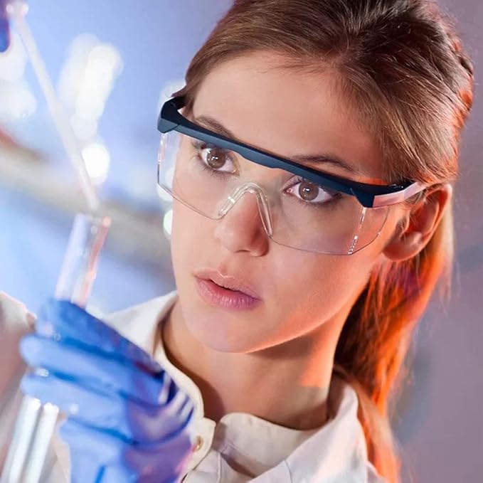 mozeeda Safety Glasses, Anti-Fog Glasses Eye Protection UV Protective Safety Goggles for Yard work, Gardening, Lawn mowing, Weed whacking,lab