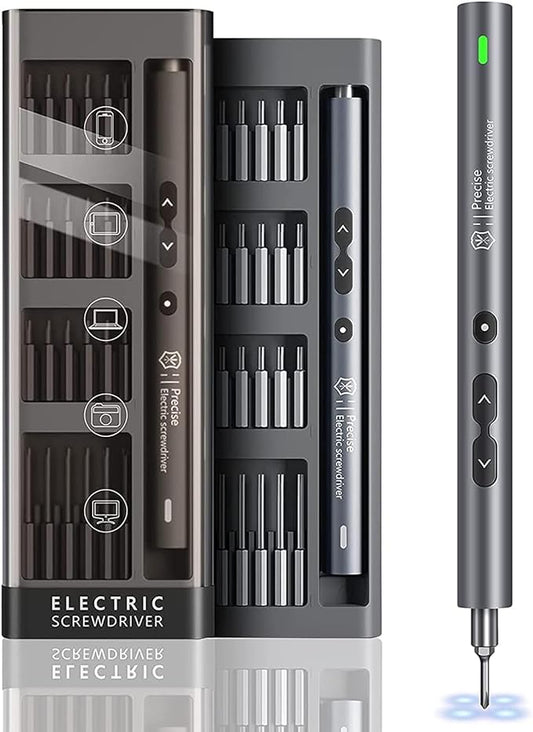 Kingsdun Mini Electric Screwdriver, 51 in 1 Cordless Precision Power Screwdriver Set with 48 Magnetic Bits, Rechargeable Repair Tool Kit with LED Lights for Phones Camera Watch Conputers Laptops Toys