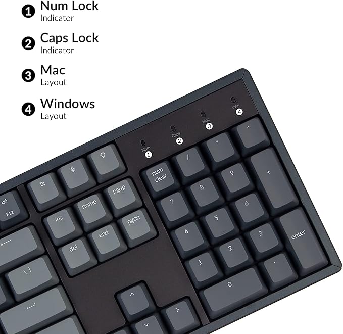 Keychron K10 RGB Full Size Layout Hot-Swappable Mechanical Keyboard for Mac Windows, Multitasking 104-Key Bluetooth Wireless/USB Wired Gaming Keyboard with K Pro Brown Switch Aluminum Frame