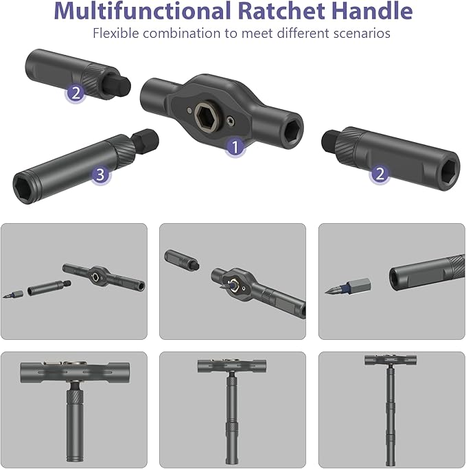 JXTZ Ratchet Screwdriver Set, 42 in 1 Magnetic Screwdriver Set with Ratchet Handle, DIY Multi Bit Magnetic Drive Set, Repair Tool for Home Appliances Bicycle Motorcycle