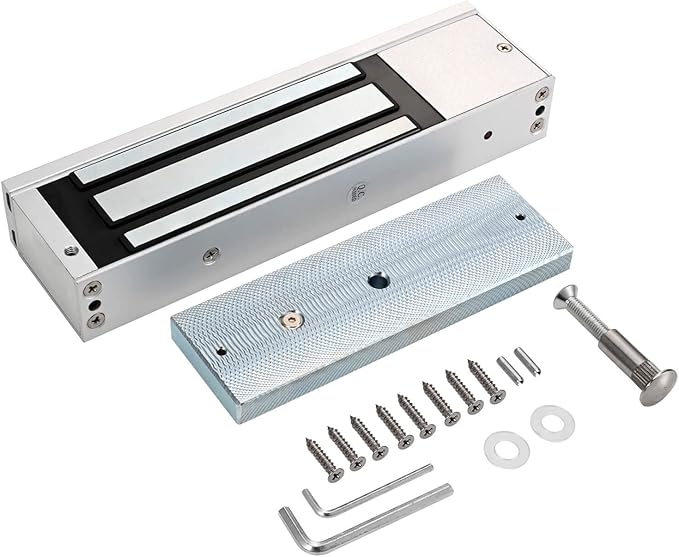 Door Access Control System Kit - Fingerprint, RFID Card, and Password Entry, 1200LB Magnetic Lock, Infrared Wireless Switch, Waterproof Door Access Controller with LCD Screen Display