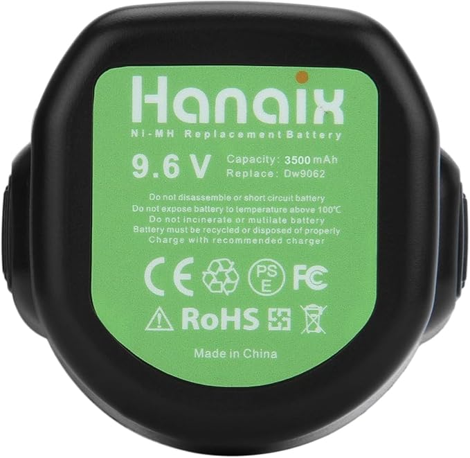 3.5Ah 9.6V Ni-MH Battery for Dewalt DW9062 DW9061 DE9036 DE9061 DE9062 DW9614 DW050 DW902 DW926 DW926K-2 DW952 DW955 DW967K DC750KA DW955K-2 DW050K