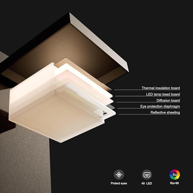 Modern Motion Sensor Dusk to Dawn Outdoor Wall Light Sconce with Glass, 850LM LED, IP65 Waterproof Aluminum Lantern - Exterior Lighting for Porch, Garage, Front Door, Patio,Black