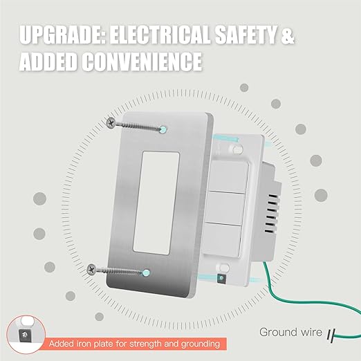 MOES Zigbee Smart Double Switches, 2nd Generation Light Switch 2 Gang, No Neutral Wire, Require MOES Zigbee Hub, Compatible with Alexa Google Assistant, Support Tuya Smart Life