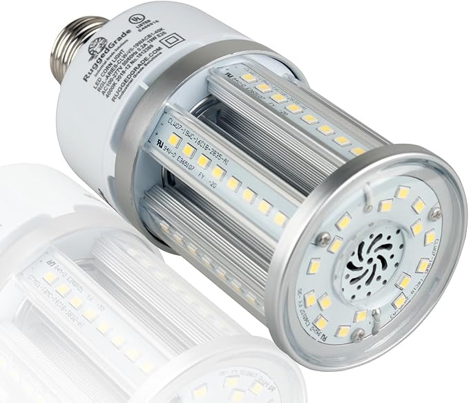 RuggedGrade Aries Series 19W LED Corn Light Bulb | 2,400 Lumens | 4000K | E26 Base | 4KV Surge Protection | DLC 5.1 Premium