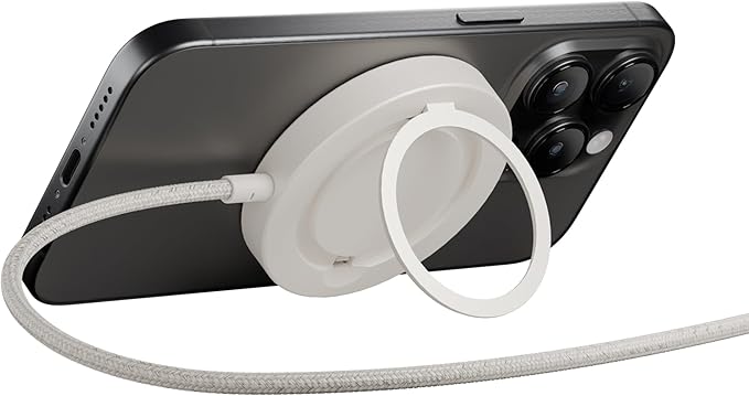 Native Union SnapStand Magnetic Wireless Charger – Qi2 Certified & MagSafe Compatible – Charging Pad & Stand for iPhone 16/15/14/13 & Other Qi-Compatible Devices – Up to 15W Fast-Charging (Sandstone)