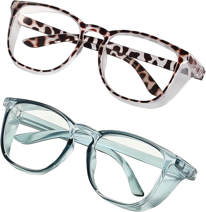 LASMEX Stylish Safety Glasses Goggles for Women Girls Anti-fog Glasses Protective Eyewear Clear Glasses