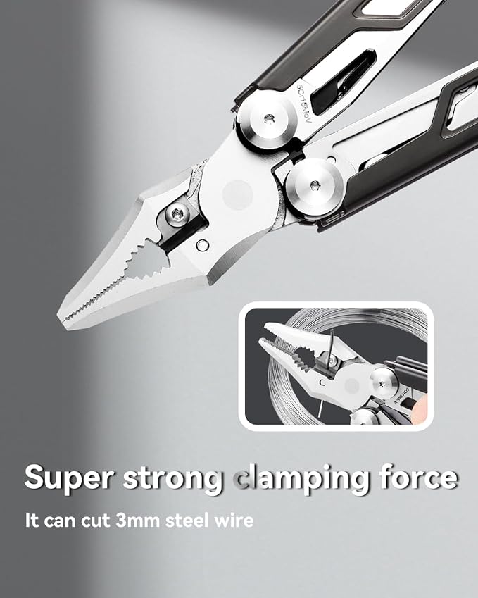 MINI Multitool Pliers,14-In-1 Survival Gear For Outdoor,Home, And Auto Repair,Birthday Christmas Gifts For Men Boyfriend Dad Husband(Black)