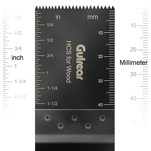 33PCS Oscillating Multi Tool Blade Kit, Professional Titanium Plated and Curved Edge Saw Blades with Quick Change Adapter, Professional Precision Cutting Blades for Wood/Metal, Plastic, DIY Projects