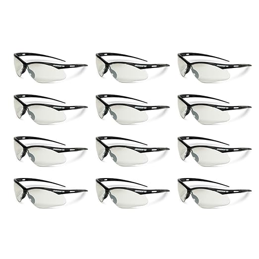 Jackson Safety SG Safety Glasses - Eye Protection for Men & Women - ANSI Z87.1 - Pack of 12 (Multiple Styles)
