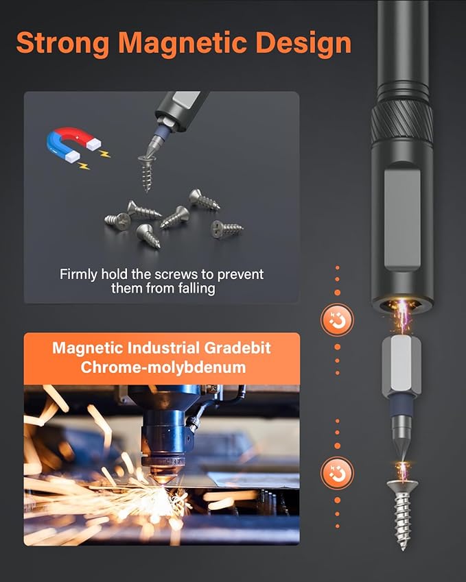 24 in 1 Magnetic Ratchet Screwdriver Set, DIY Mini Screwdriver Set, Multi Bit Magnetic Drive Set with Detachable Ratchet Handle, Portable Precision Repair Tool Kit for Furniture Computer Bicycle