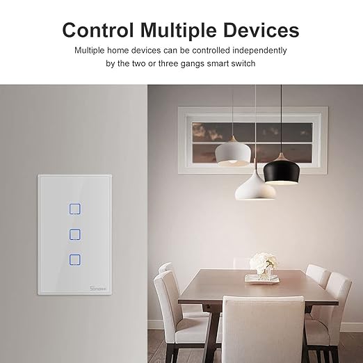 SONOFF TX WiFi Smart Wall Switches US (T2-3 Gang, White)