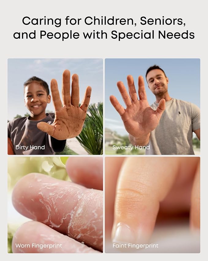 eufy FamiLock S3 Smart Lock With Palm Vein Recognition - Keyless Entry Door Lock for Front Door, 3-in-1 Wi-Fi Keypad Deadbolt+ 2K HDR Camera+ Doorbell, ANSI/BHMA Grade 1, Motion Sensor, No Monthly Fee