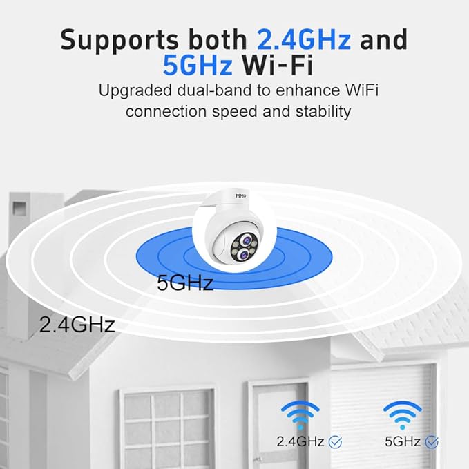 【Wireless Pro, 3K &10CH】5MP Security Cameras Wireless Outdoor with 10.1" LCD Monitor, 4PCS WiFi PTZ Security Cameras with 4K NVR for Home Surveillance,1TB HDD, Auto Track, 2-Way Audio,Motion Alert,5G