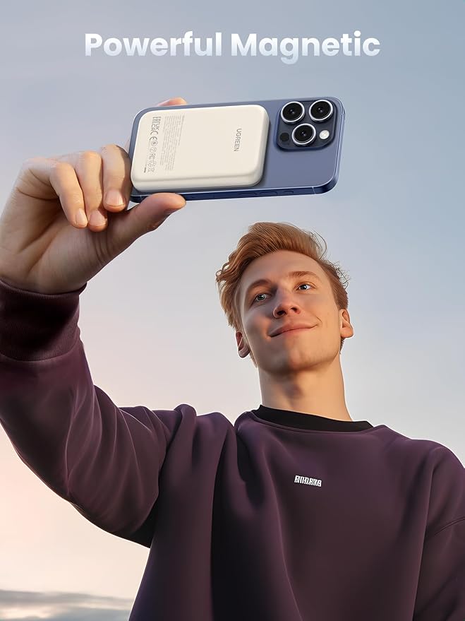 UGREEN Magnetic Power Bank,10,000mAh Wireless Portable Charger, PD 20W Fast Charging Battery Pack with USB-C for Magsafe, iPhone 16/16 Pro/15/15 Plus/15 Pro/15 Pro Max, iPhone14/13/12 Series