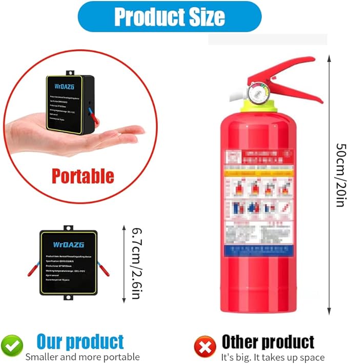 Light and small automatic fire extinguisher, environmentally friendly and clean, car fire extinguisher, automatic fire extinguisher, suitable for electric box, ship cabin, car, ABCEF fire extinguisher