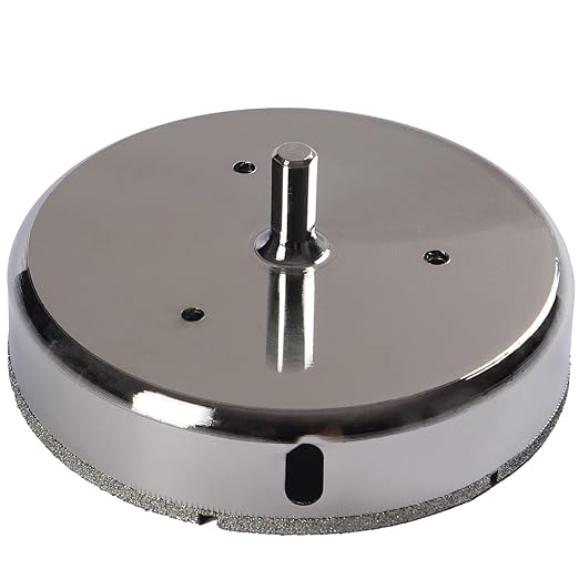 Drilax 5 Inch Diamond Hole Saw Drill Bit for Porcelain Tile, Granite, Glass & Ceramic - Heavy Duty Steel Core Cutter for Recessed Lighting, Shower Valves, and Toilet Flanges