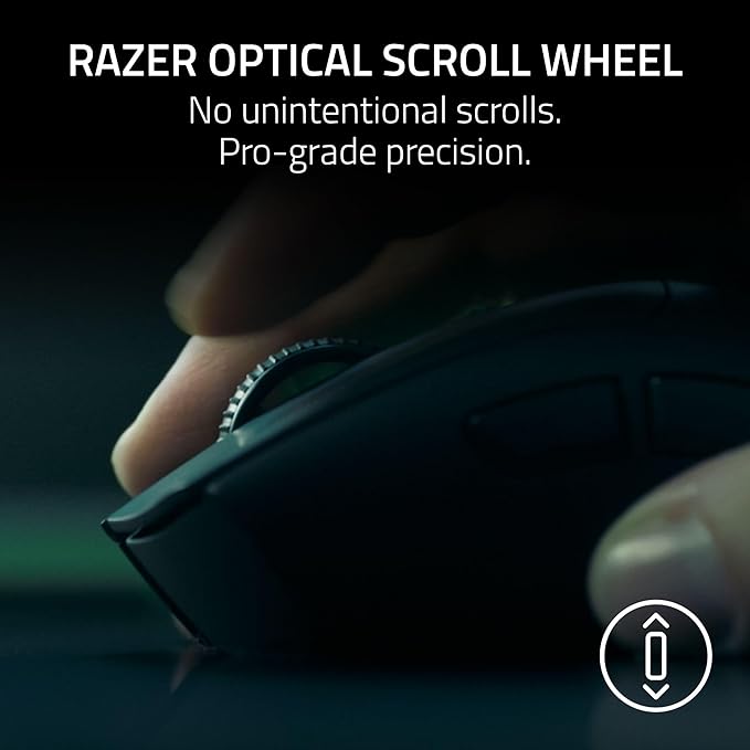 Razer DeathAdder V4 Pro Wireless Gaming Mouse: 56g Lightweight - HyperSpeed Wireless Gen-2 - Optical Scroll Wheel - Optical Switches Gen-4 - Focus Pro 45K Sensor Gen-2 - Up to 150 Hr Battery