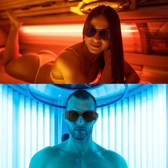 Red Light Therapy Glasses, Eyes Protection for Tanning Goggles, IPL Laser Safety Glasses 200-2000nm, Eye Protection for Red Light Therapy.