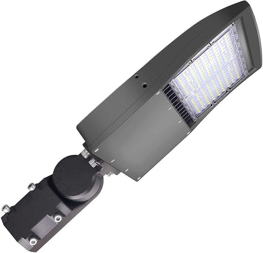 OSTEK 480V 150W LED Shoebox Street Lights LED Parking Lot Pole Lighting 21000LM Waterproof Outdoor Commercial Area Road Lighting 5000K DLC UL