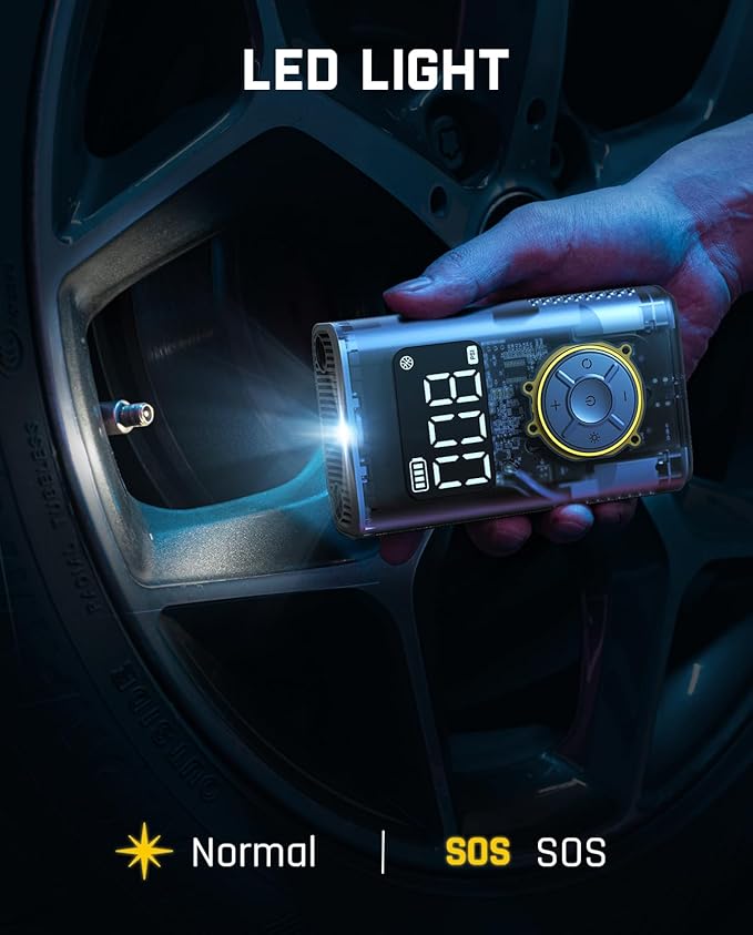 Fanttik X9 Pro Portable Tire Inflator for Compact Car, 1Min Jet-Inflate Electric Bike Pump with Digital Tire Pressure Gauge, 150PSI Air Compressor for Electric Bikes, Motorcycle, Ball, Mechanical Gray