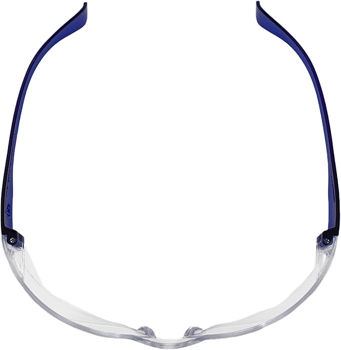 BISON LIFE Clear Lens Color Temple Safety Glasses | One Size, Adult, Youth, Clear Protective Polycarbonate Lens Color Temple, Variety, 24 PAIRS