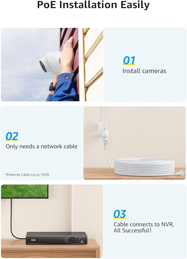 ANNKE 16CH 4K PoE Security Camera System, 12MP H.265+ NVR with 4TB HDD and 8X 4K/8MP IP Wired Cams, AI Human Vehicle Detection, Spotlight Color Night Vision, Built-in Mic, Compatible with Alexa