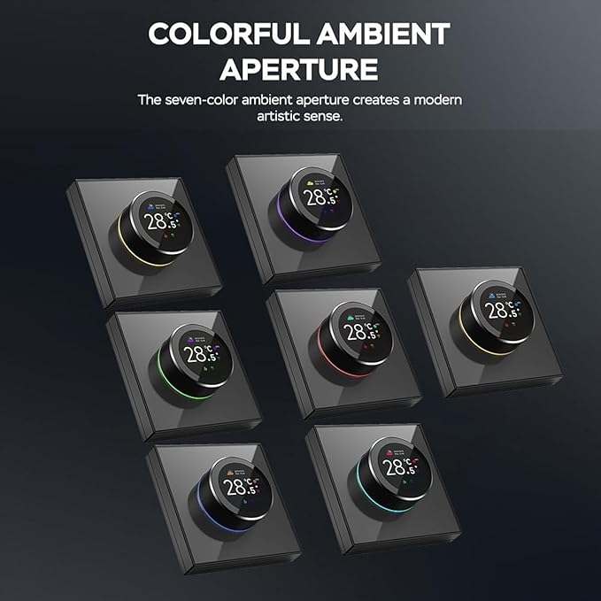 Smart Thermostat for Home, Programmable Bluetooth Temperature Regulator with 1.32in TFT Screen, Knob Control Diameter 1.81in, Control Via Cell Phone or Smart Voice