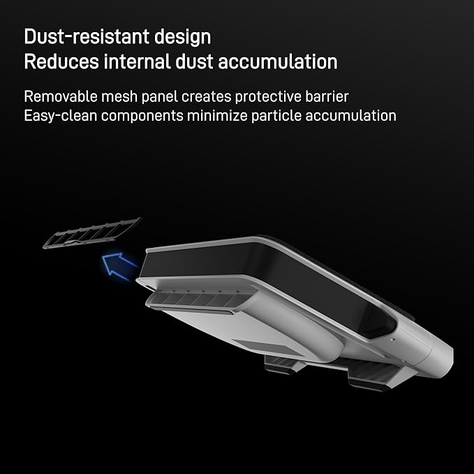 Flydigi BS2 Pro Laptop Cooling Pad RGB for 15.6-21 Inch, Wind-Pressure Closed-Loop Turbo-Fan with MAX 4000RPM, Triple Noise Reduction, Intelligent Temperature Control,4 Height Stands