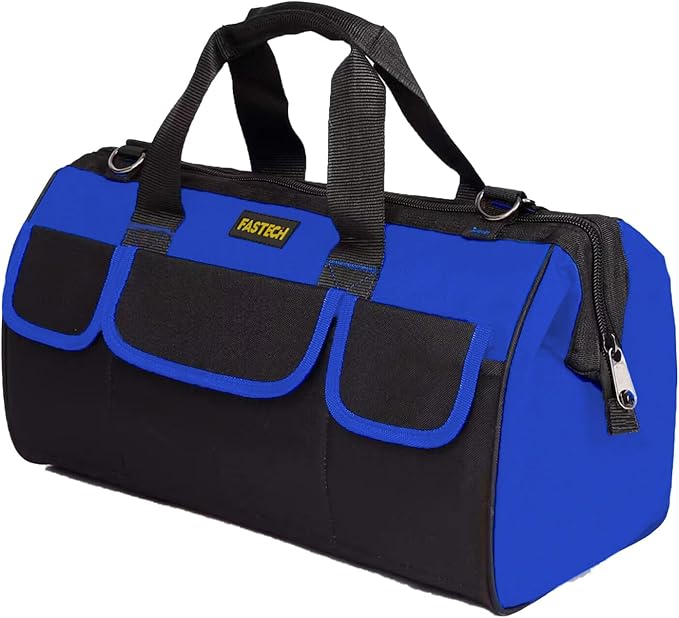 20 Inch Heavy Duty Tool Bag with Wide Mouth for Tool Storage,Carrier and Organizer,Tool Bag for Men/Women, Wide Mouth Tool Bag with Inside Pockets (20 Inch)