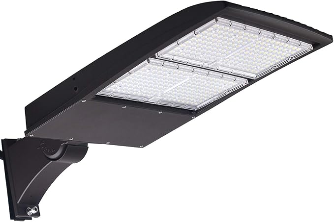 480V High Voltage 300W LED Shoebox Light, Parking Lot Pole Lightis, Outdoor LED Area Light 1000W MH/HPS Equiv. Surge Protector, 1-10V Dim, 42000LM 5000k DLC UL Listed 277-480V Direct Arms Mount