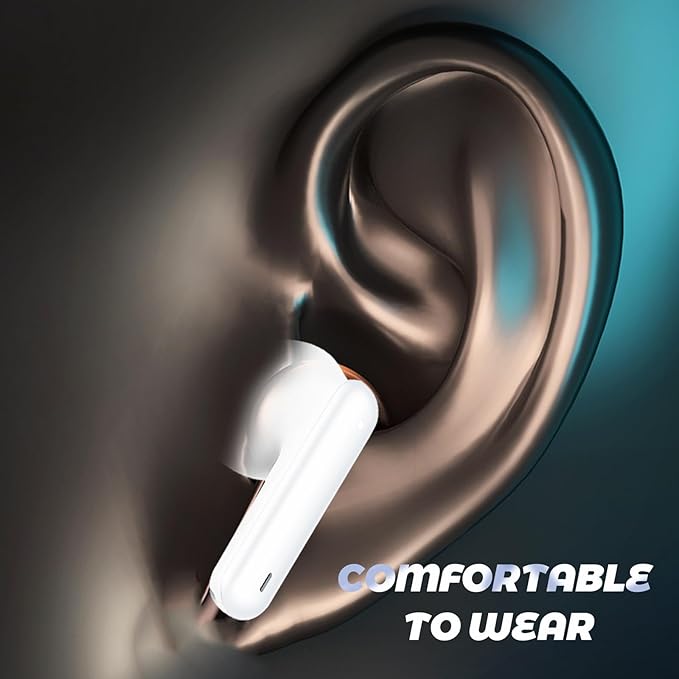 Wireless Earbuds, Bluetooth 5.4 Headphones with Deep Bass Stereo Sound, ENC Noise Cancelling Mic, IPX7 Waterproof In-Ear Earphones with LED Display, 48H Playtime, USB-C Charging for Android iOS Laptop