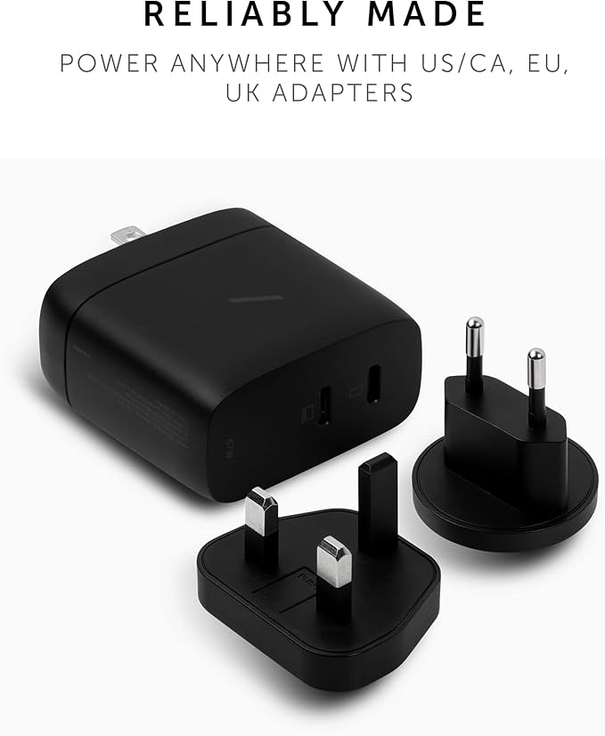 Native Union Fast GaN Charger PD 67W – Ultra-Compact Multi-Device Power Delivery Enabled USB-C Charger Up to 67W – for MacBook Pro, iPads, iPhones, Pixel, Galaxy & Other Type-C Devices (Black)