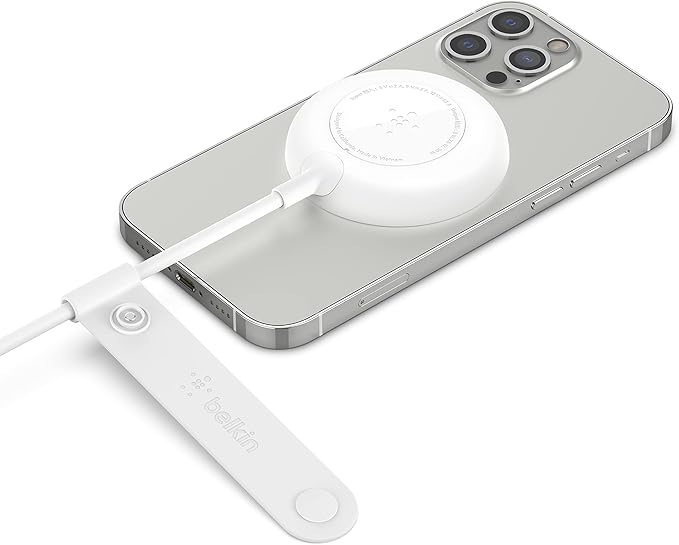 Belkin Magnetic Wireless Charger (Power Supply Not Included) Compatible with MagSafe with 2M (6ft) Extra-Long Cable Qi Charging Pad for iPhone 12, 12 Pro, 12 Pro Max and 12 Mini