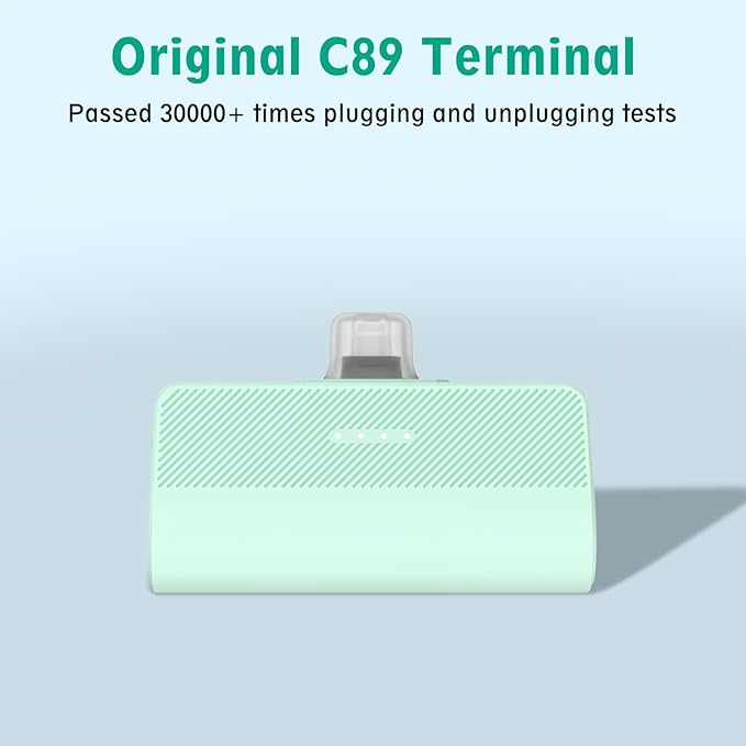 KKD Portable Charger for iPhone, Built-in MFi Certified Plug, 5000mAh Small Portable Phone Charger Power Bank for iPhone 14/13/12/11/XR/X/SE/8/7/6/6s/Pro Max/Plus,AirPods,iPad,Green