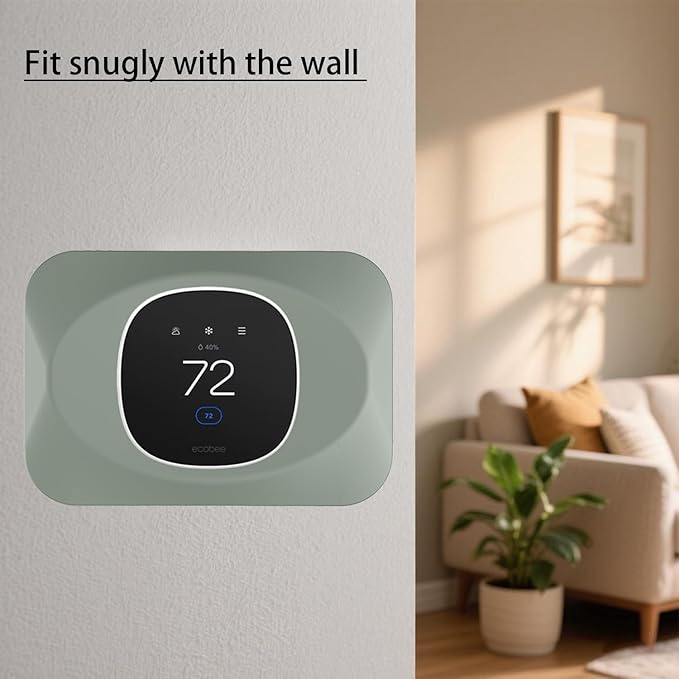 Wall Plate Cover Compatible with New 2025 Ecobee Smart Thermostat Essential, Practical Ecobee Thermostat Trim Kit, Programmable WiFi Thermostat Accessory (1, Acacia Haze)