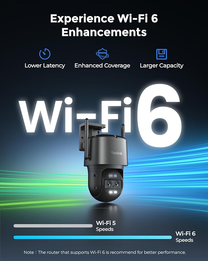 REOLINK 4K Wired WiFi Outdoor Camera, 8MP Dual Lens Security Camera, 360 PTZ Camera Auto Tracking, 2.4/5GHz Wi-Fi Smart Person/Vehicle Detection, 6X Hybrid Zoom, Color Night Vision, TrackMix WiFi