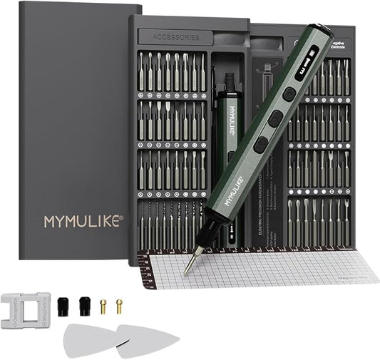 Mini Electric Screwdriver Set, 78 in 1 Small Precision Screwdriver Kit, 65 Preicison Bits, 5 Torque Settings, 4 LED Lights, Magnetic Portable Repair Tool Kit for PC RC Electronic, Watches