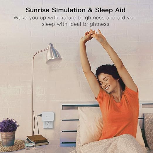 TREATLIFE Dimmable Smart Plug 2 Pack, 2.4GHz Smart Plug Works with Alexa, Google Home and SmartThings, for Dimmable LED, CFL, Incandescent and Halogen Lamps, Sunrise and Sunset Simulation, Sleep Aid