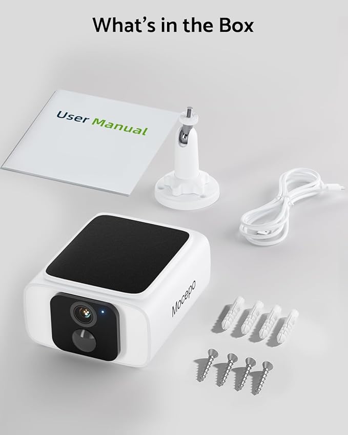 Solar Security Cameras Wireless Outdoor 4MP -2.4G&5G WiFi Security Camera with Integrated Solar Panel, Color Night Vision, Compatible with Alexa