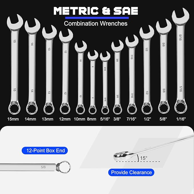 Prostormer Mechanic Tool Set, 240-Pieces Universal Household Auto Repair Tool Kit with Heavy Duty Aluminium Tool Box