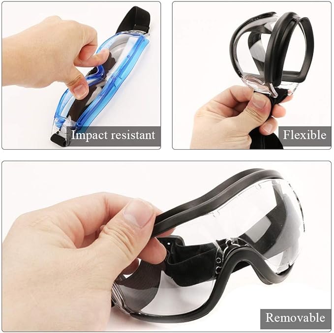 COMLZD Kids Safety Goggles, Safety Glasses For Kids, Kids Sports Goggles Science Lab Eye Protection Resistant Lens Anti-fog…