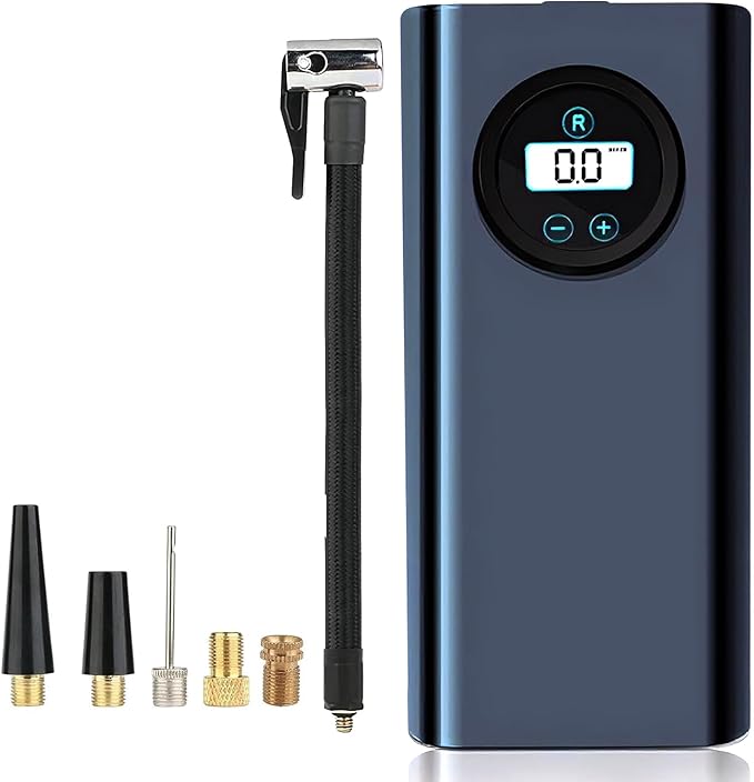 Tire Inflator Portable Air Compressor-Air Pump for Car Tires w/Digital Tire Pressure Gauge(120 PSI) - Air Compressor for Car,Motorcycle, Electric Bike Pump, swimming tires, Bicycle and Balls Pump