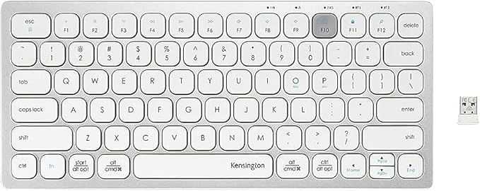 Kensington Multi-Device Dual Wireless Compact Keyboard - Silver (K75504US)